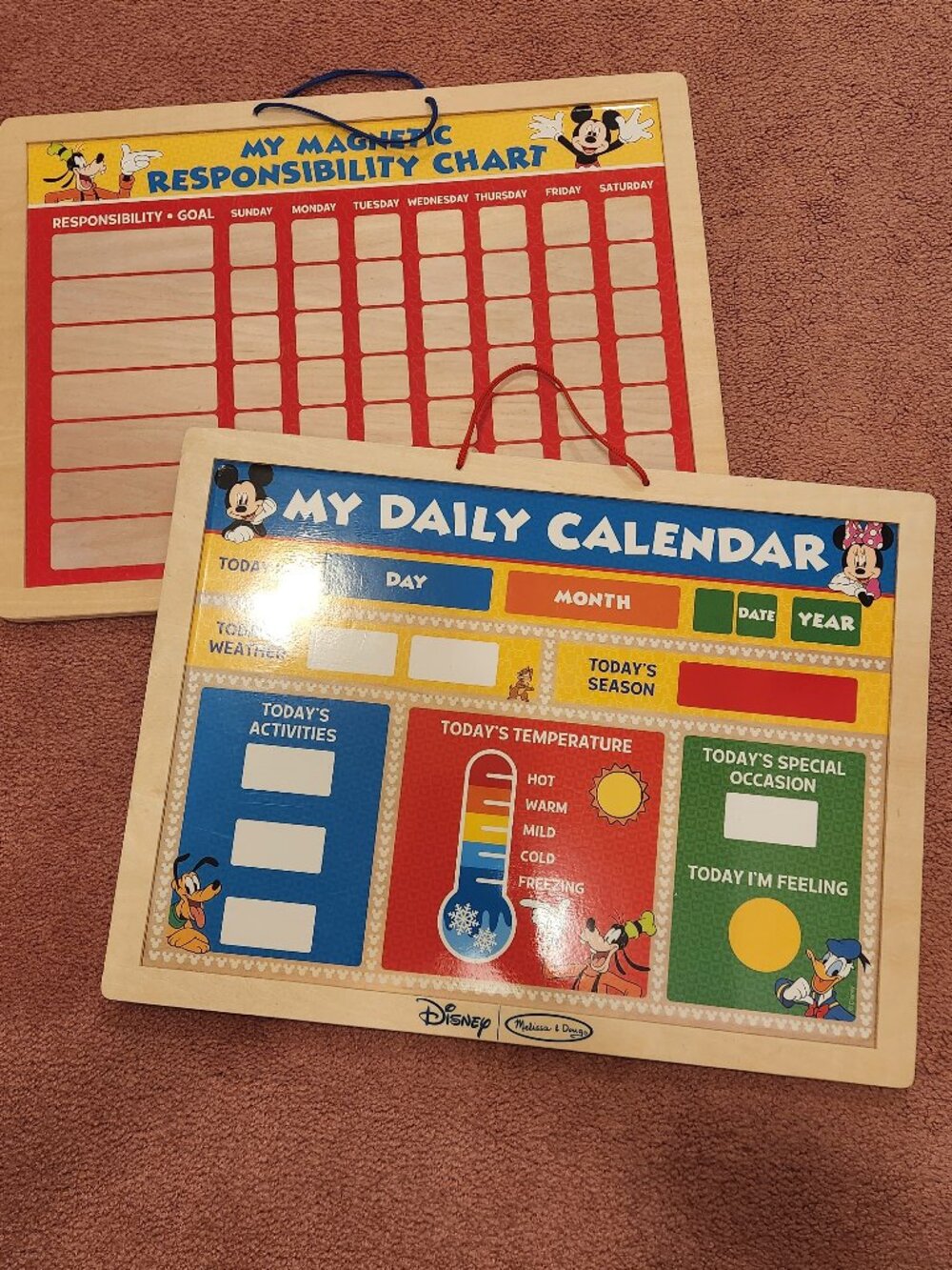 Melissa & Doug Disney Mickey Mouse Magnetic Responsibility Chart and Calendar
